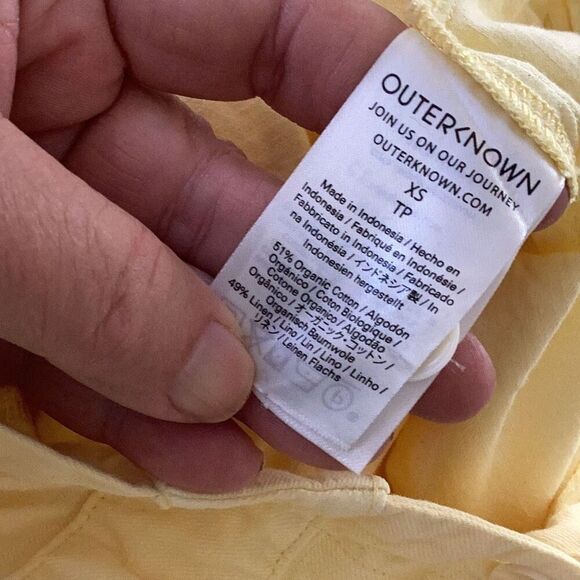 Outerknown S.E.A. Yellow Jumpsuit Short Sleeve XS - Picture 7 of 7